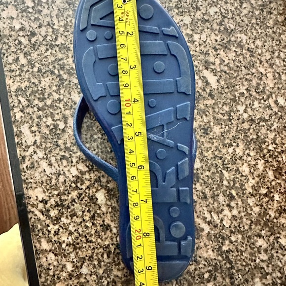 Authentic Prada Saffiano Rubber Flip Flop Thong Metal Logo (with box). Worn 1x - Picture 14 of 14